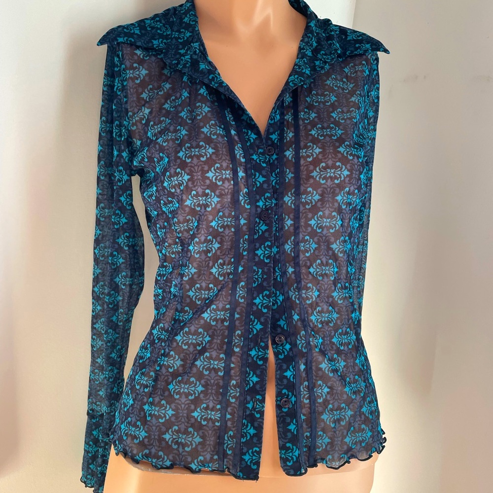 20” PTP ⚜️ Mexx button top patterned Fleur de lis Française